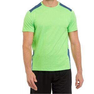 Brand New Grand Slam Short Sleeve Color Block Crew Neck T-Shirt,  Green, Small